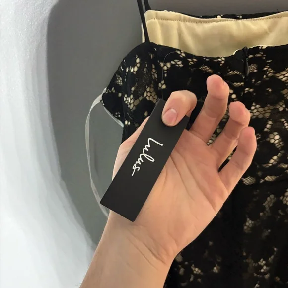 Lulus Keep It Social Black Lace Bodycon Mini Dress Size Medium - Picture 6 of 7